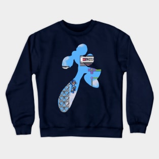 Mega Man X - background cutout v.3 Crewneck Sweatshirt